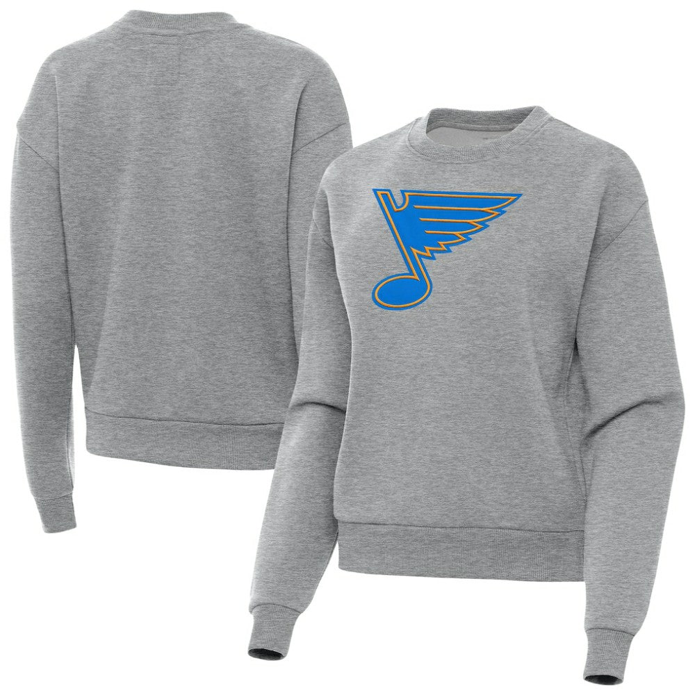 St. Louis Blues Antigua Women's Victory Pullover Sweatshirt - Heather Gray | NHL discount