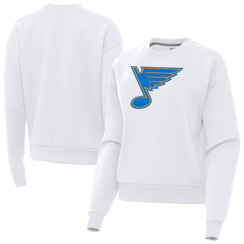 St. Louis Blues Antigua Women's Victory Pullover Sweatshirt - White | NHL Clearance