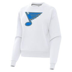 St. Louis Blues Antigua Women's Victory Pullover Sweatshirt - White | NHL Clearance