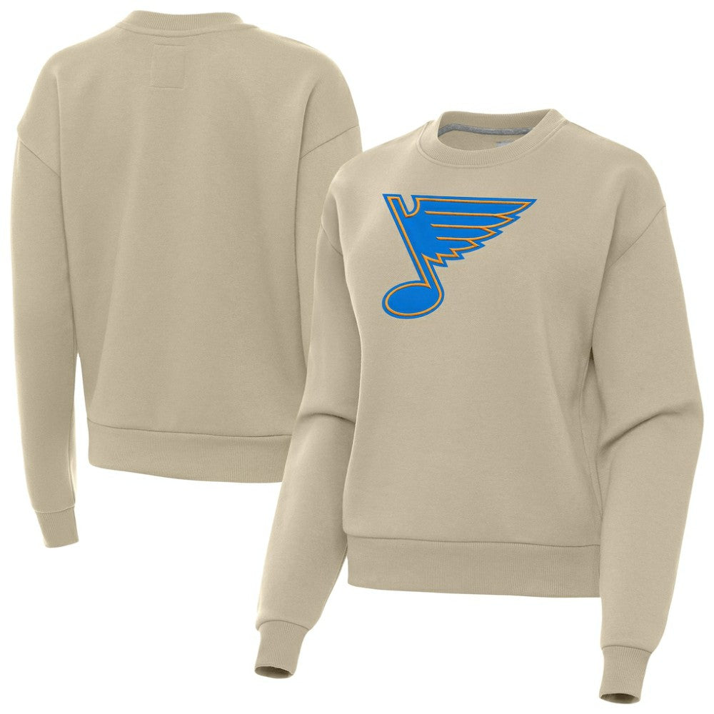 St. Louis Blues Antigua Women's Victory Pullover Sweatshirt - Khaki | NHL online
