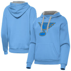 St. Louis Blues Antigua Women's Victory Pullover Hoodie - Blue | NHL Clearance