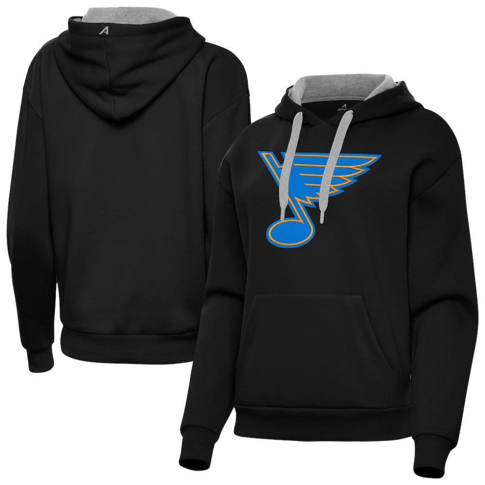 St. Louis Blues Antigua Women's Victory Pullover Hoodie - Black | NHL discount