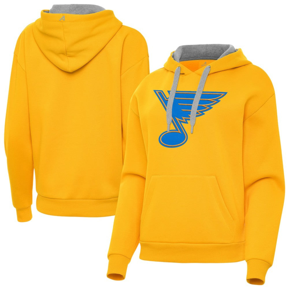 St. Louis Blues Antigua Women's Victory Pullover Hoodie - Gold | NHL sale