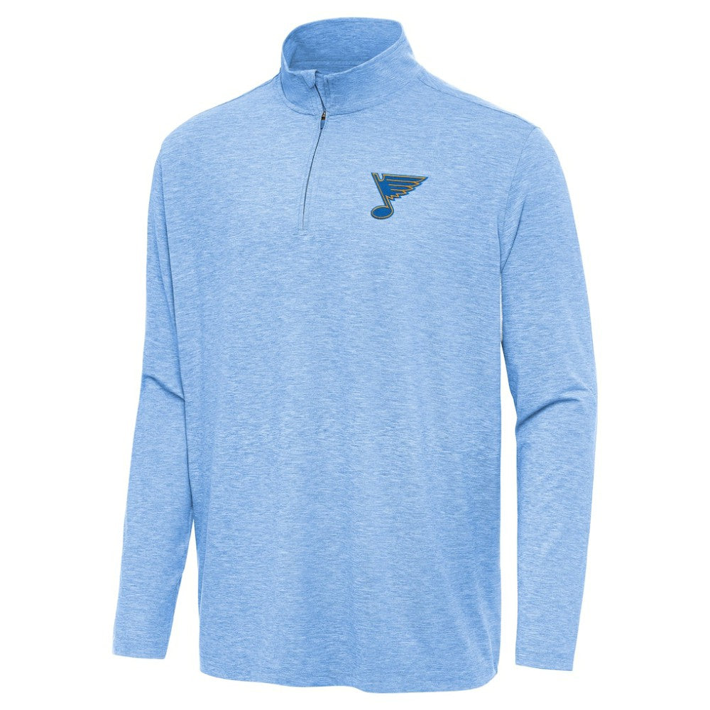St. Louis Blues Antigua Hunk Lightweight Quarter-Zip Pullover - Heather Blue | NHL discount