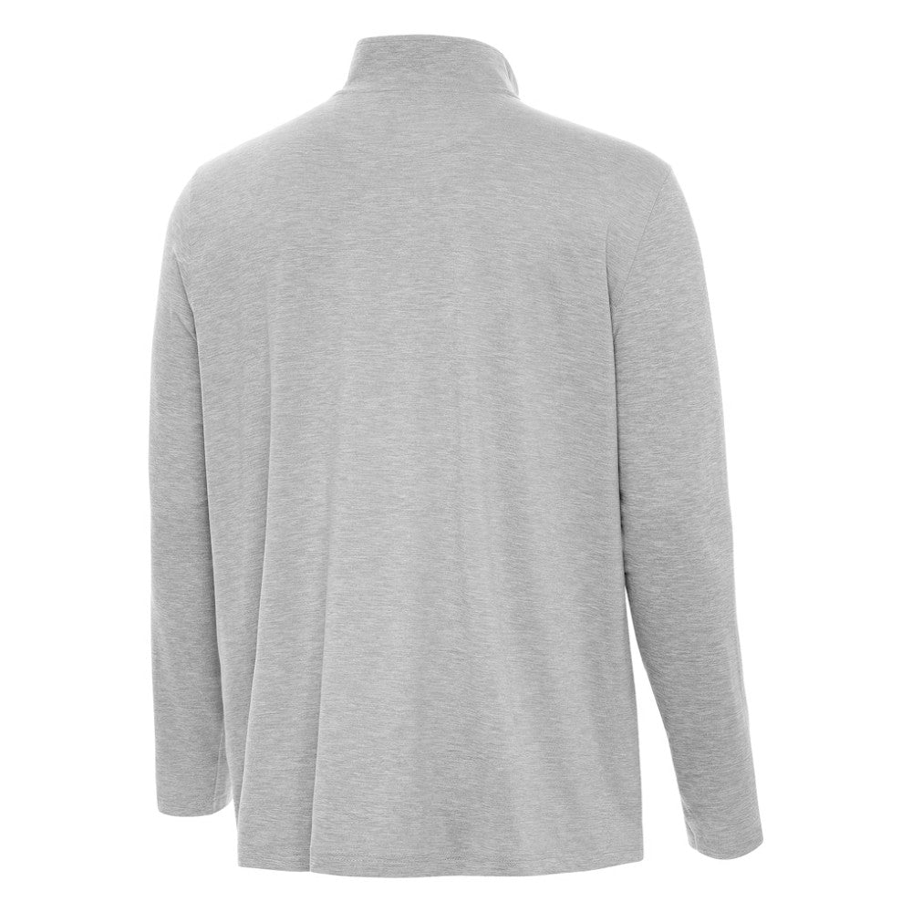 Boston Bruins Antigua Hunk Lightweight Quarter-Zip Pullover - Heather Gray | NHL Lifestyle