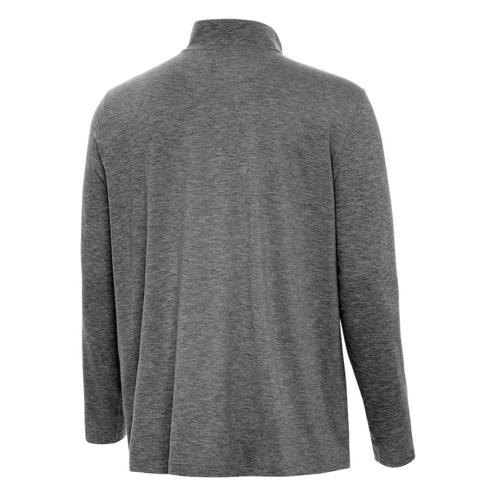 Boston Bruins Antigua Hunk Lightweight Quarter-Zip Pullover - Heather Black | NHL Lifestyle