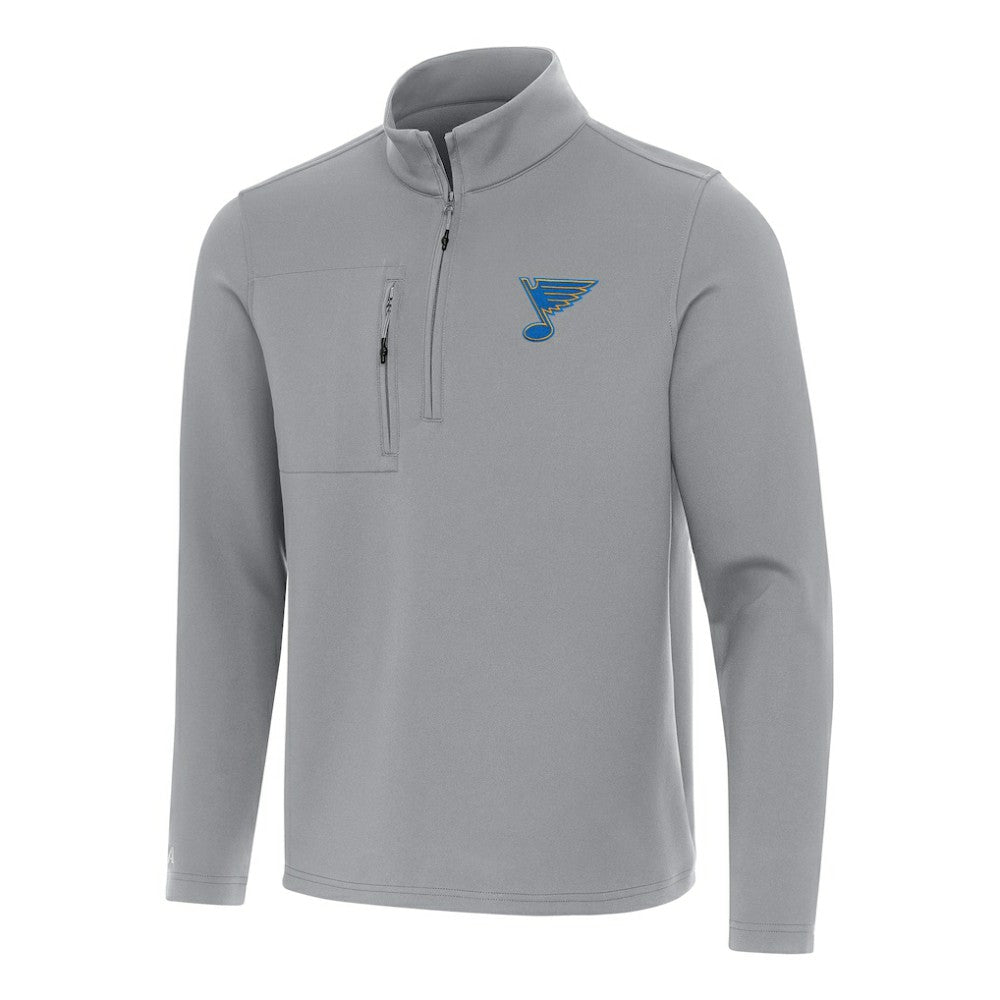 St. Louis Blues Antigua Insider Quarter-Zip Pullover - Gray | NHL Clearance
