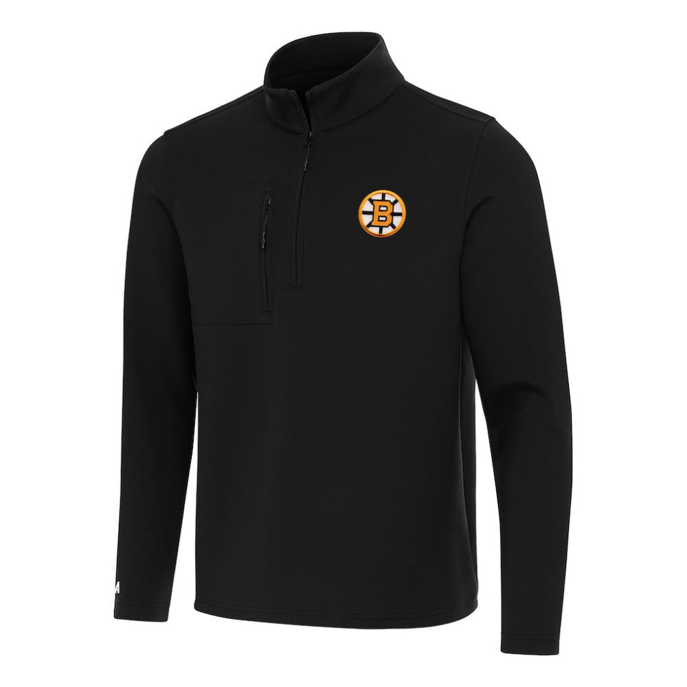 Boston Bruins Antigua Insider Quarter-Zip Pullover - Black | NHL discount