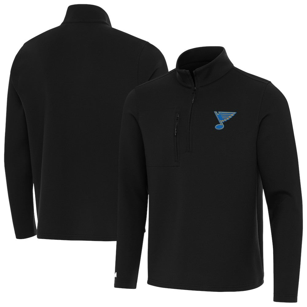 St. Louis Blues Antigua Insider Quarter-Zip Pullover - Black | NHL online