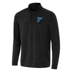St. Louis Blues Antigua Bright Quarter-Zip Pullover - Heather Black | NHL online