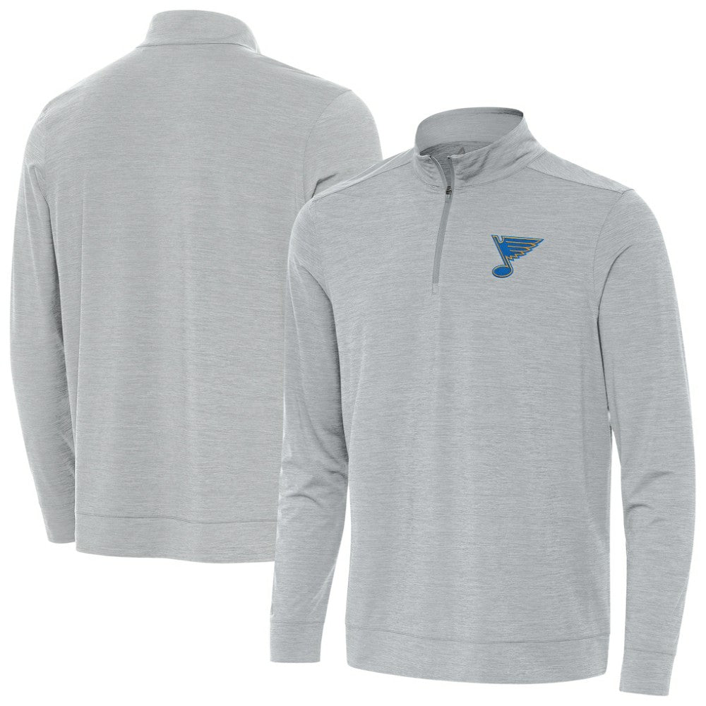 St. Louis Blues Antigua Bright Quarter-Zip Pullover - Heather Gray | NHL online