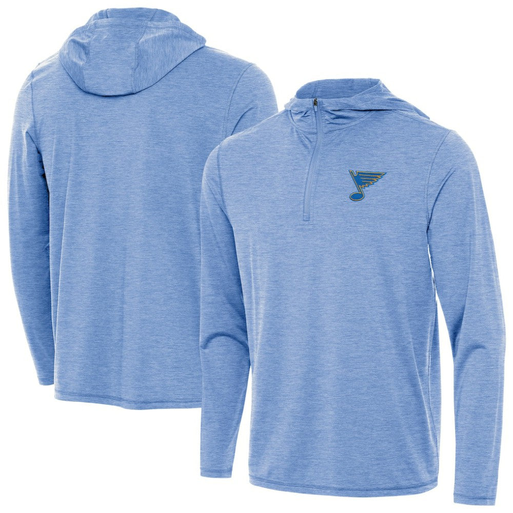 St. Louis Blues Antigua Tidy Quarter-Zip Hoodie - Heather Blue | NHL on sale
