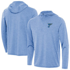 St. Louis Blues Antigua Tidy Quarter-Zip Hoodie - Heather Blue | NHL on sale