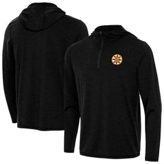 Boston Bruins Antigua Tidy Quarter-Zip Hoodie - Heather Black | NHL sale