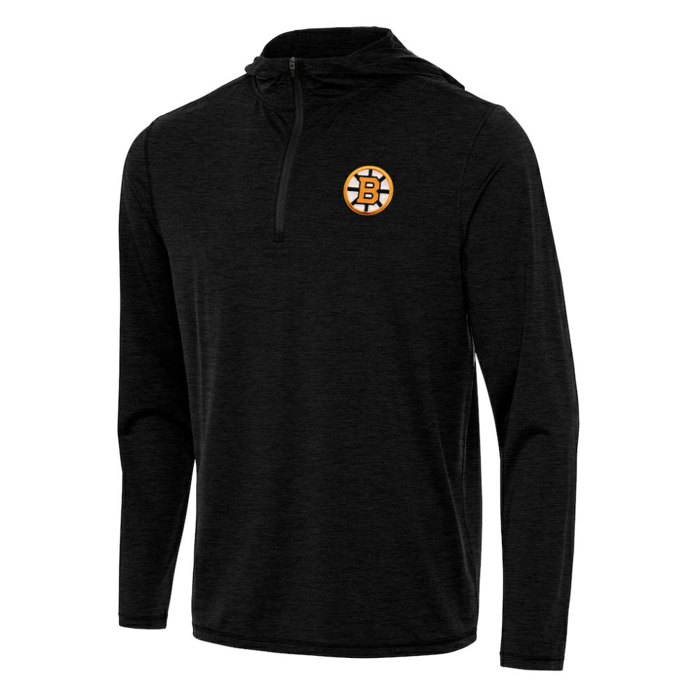 Boston Bruins Antigua Tidy Quarter-Zip Hoodie - Heather Black | NHL sale