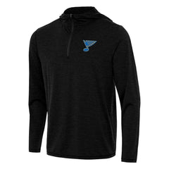 St. Louis Blues Antigua Tidy Quarter-Zip Hoodie - Heather Black | NHL near me