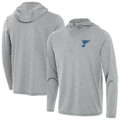 St. Louis Blues Antigua Tidy Quarter-Zip Hoodie - Heather Gray | NHL sale
