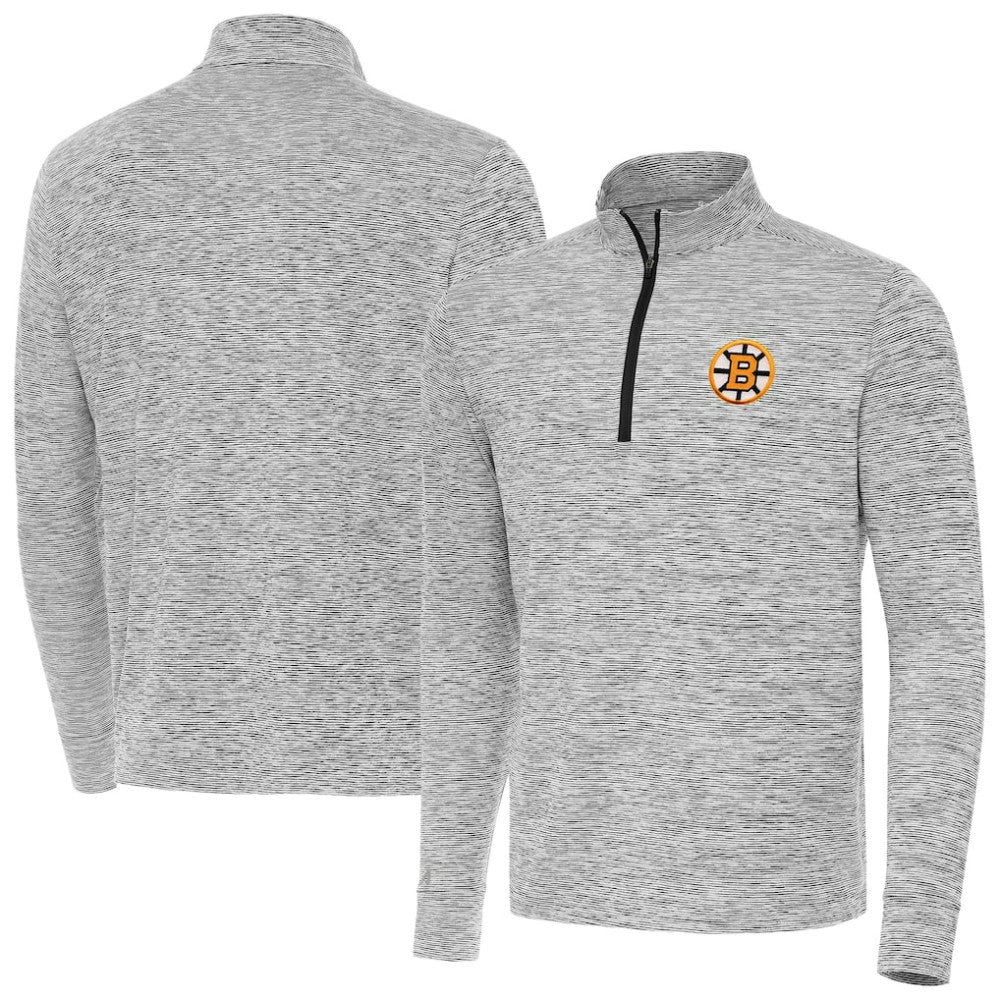 Boston Bruins Antigua Cause Quarter-Zip Jacket - Black | NHL online
