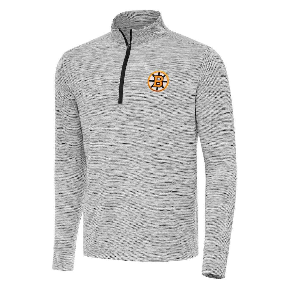 Boston Bruins Antigua Cause Quarter-Zip Jacket - Black | NHL online