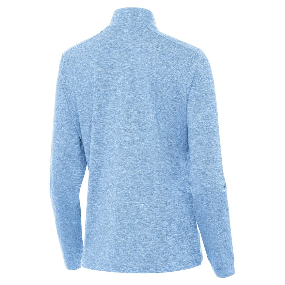 St. Louis Blues Antigua Mentor Long Sleeve Quarter-Zip Mock Polo - Heather Blue | NHL on sale