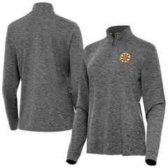 Boston Bruins Antigua Mentor Long Sleeve Quarter-Zip Mock Polo - Heather Black | NHL sale