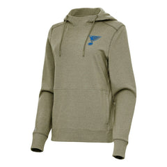 St. Louis Blues Antigua Women's Justice Pullover Hoodie - Olive | NHL sale