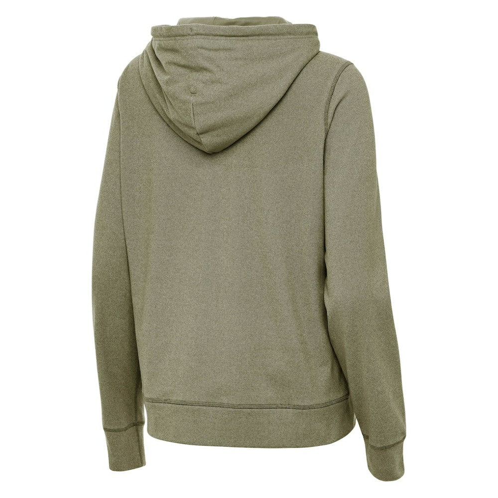 Boston Bruins Antigua Women's Justice Pullover Hoodie - Olive | NHL Lifestyle