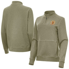 Boston Bruins Antigua Women's Crush Quarter-Zip Pullover - Olive | NHL sale