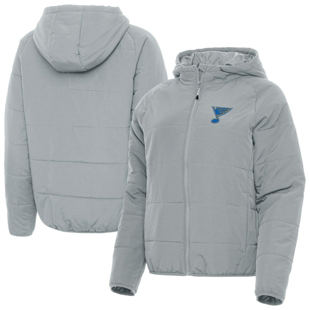 St. Louis Blues Antigua Women's Raglan Universe Full-Zip Hooded Jacket - Gray | NHL discount