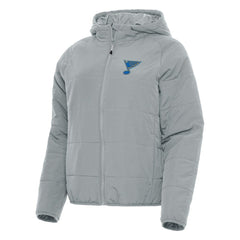 St. Louis Blues Antigua Women's Raglan Universe Full-Zip Hooded Jacket - Gray | NHL discount