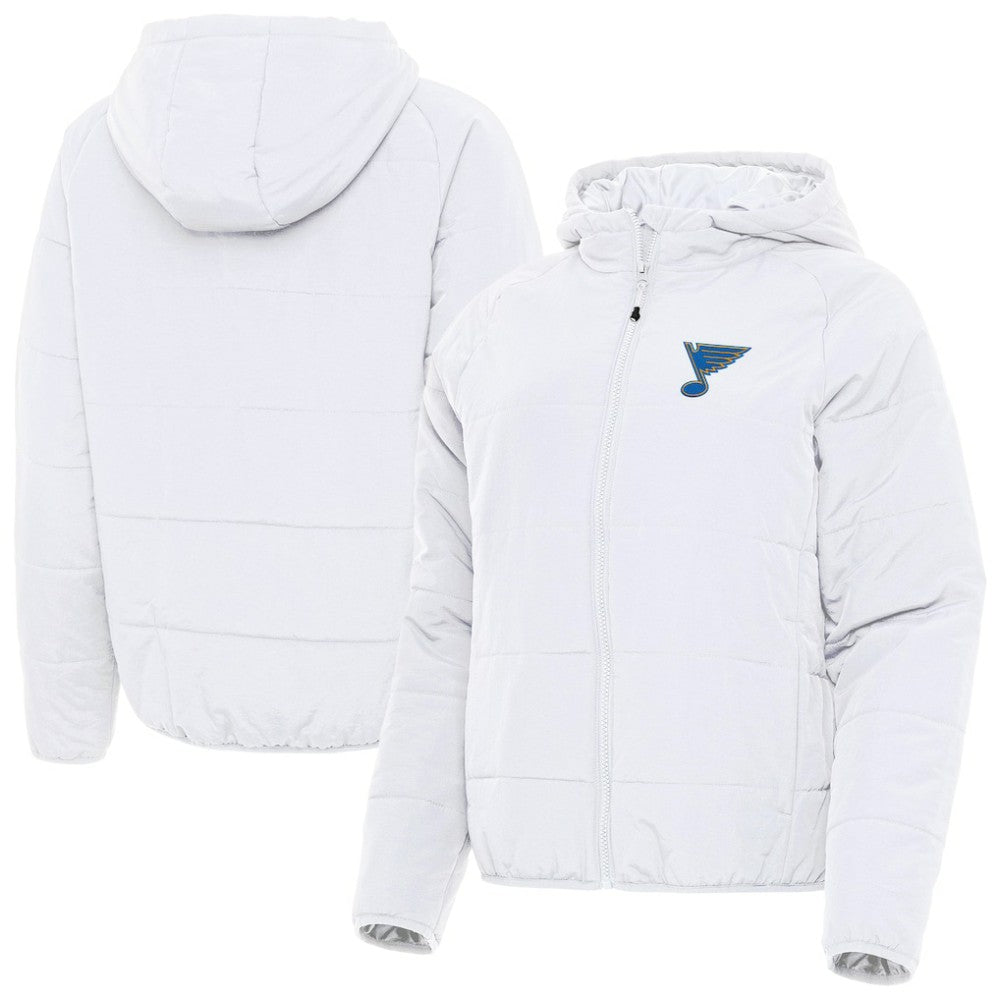 St. Louis Blues Antigua Women's Raglan Universe Full-Zip Hooded Jacket - White | NHL on sale