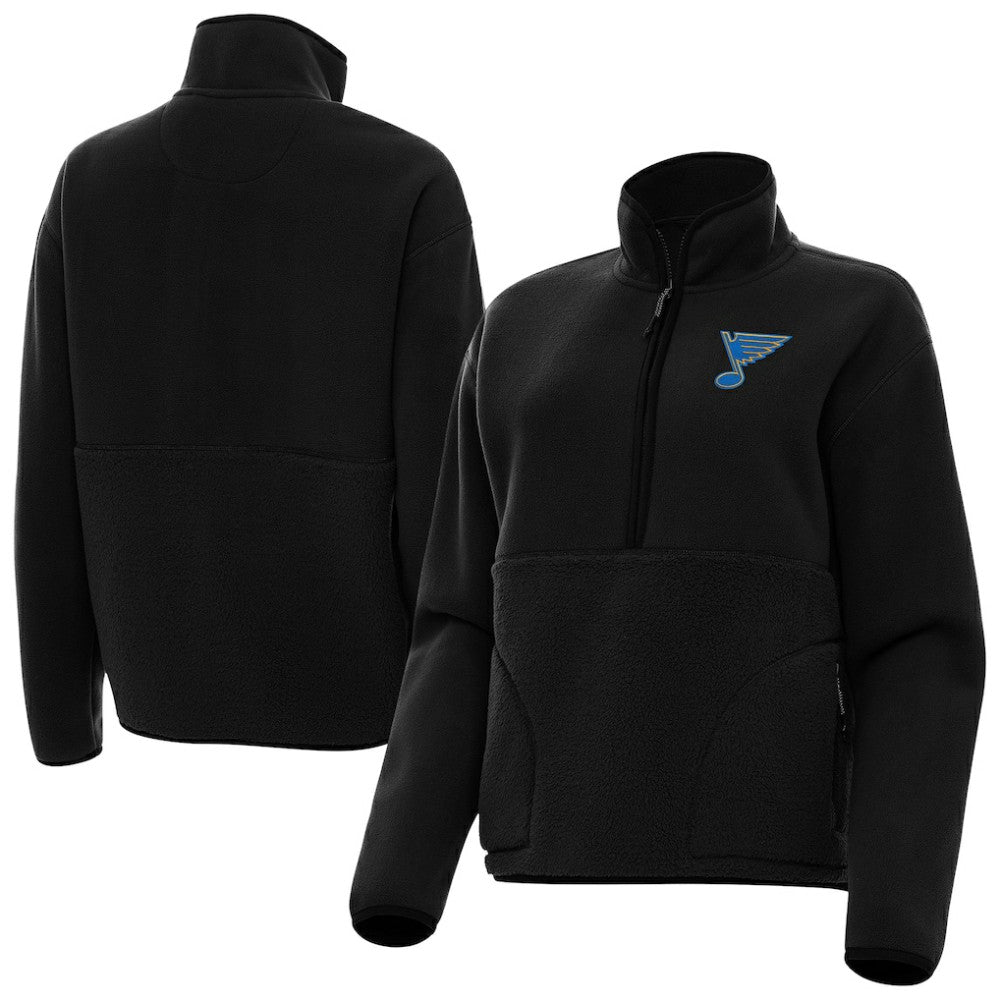 St. Louis Blues Antigua Women's Figure Half-Zip Pullover - Black | NHL discount