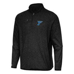St. Louis Blues Antigua Certain Tri-Blend Quarter-Zip Top - Heather Black | NHL Lifestyle
