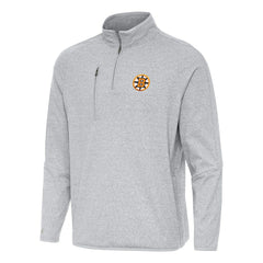 Boston Bruins Antigua Certain Tri-Blend Quarter-Zip Top - Heather Gray | NHL Clearance
