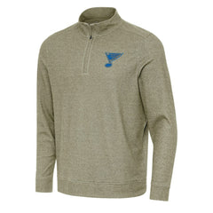 St. Louis Blues Antigua Subtle Quarter-Zip Sweatshirt - Olive | NHL near me