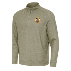 Boston Bruins Antigua Subtle Quarter-Zip Sweatshirt - Olive | NHL discount