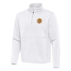 Boston Bruins Antigua Twist Quarter-Zip Pullover Jacket - White | NHL sale