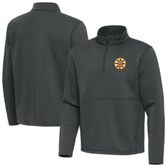 Boston Bruins Antigua Twist Quarter-Zip Pullover Jacket - Pewter | NHL sale