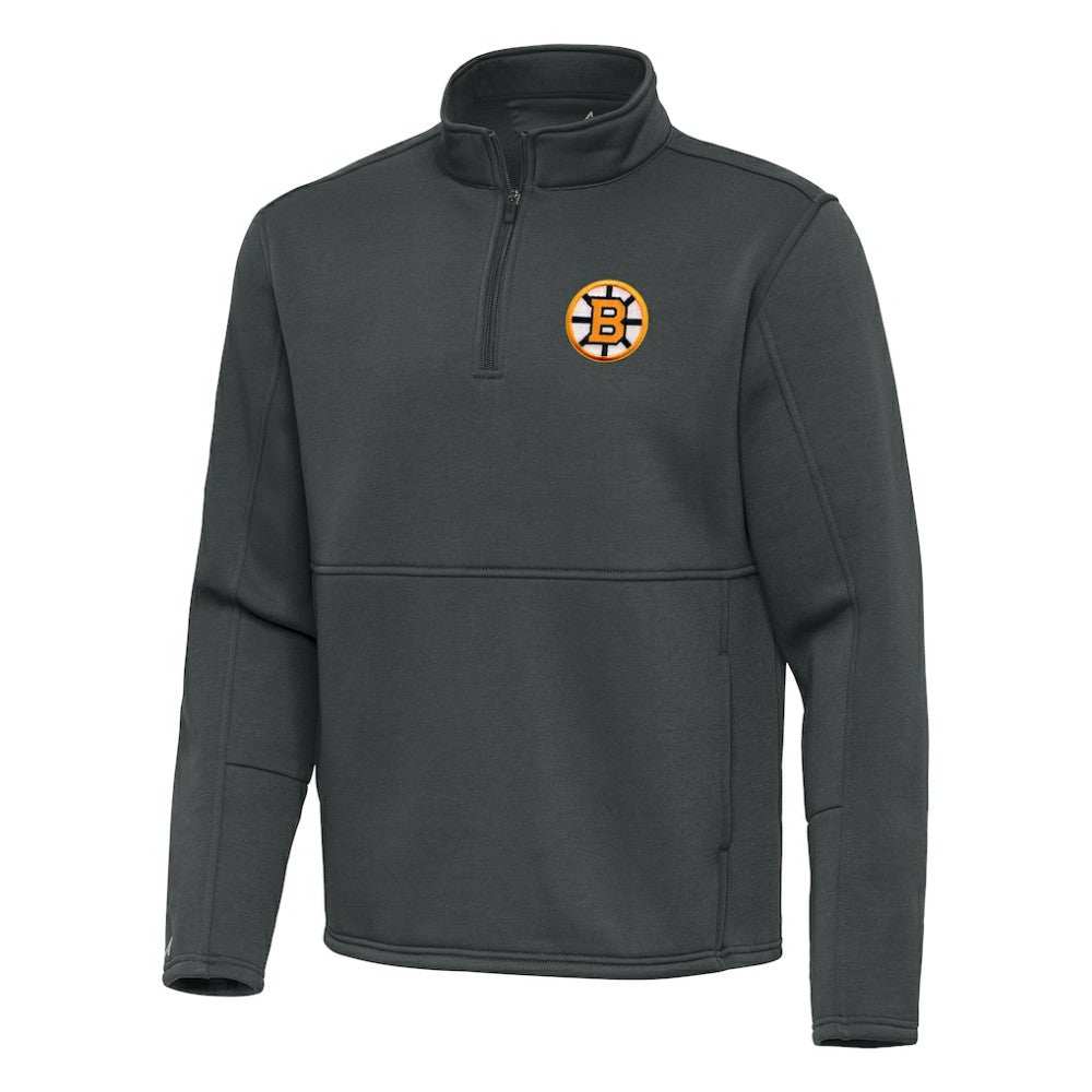 Boston Bruins Antigua Twist Quarter-Zip Pullover Jacket - Pewter | NHL sale