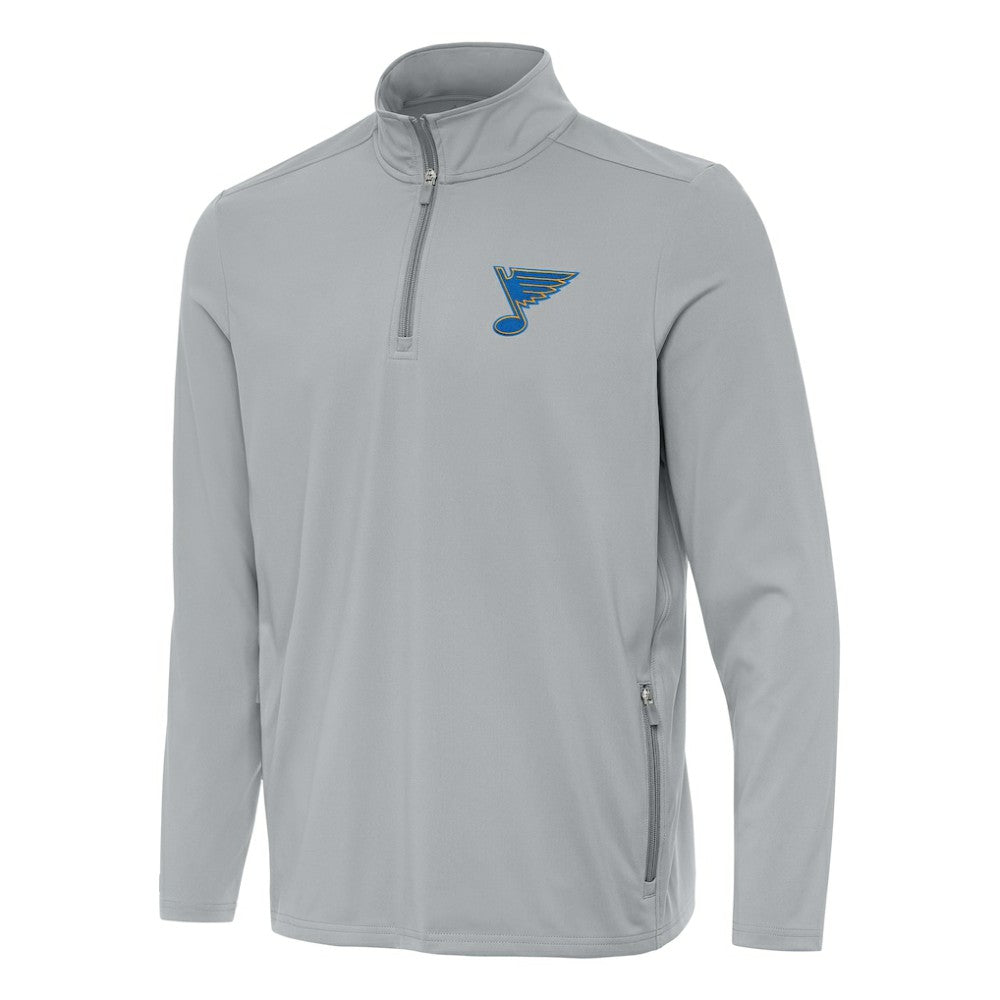 St. Louis Blues Antigua Perilous Quarter-Zip Sweatshirt - Gray | NHL online