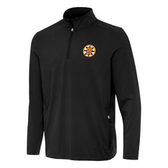 Boston Bruins Antigua Perilous Quarter-Zip Sweatshirt - Black | NHL Lifestyle