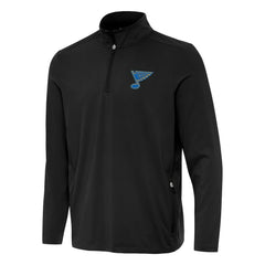 St. Louis Blues Antigua Perilous Quarter-Zip Sweatshirt - Black | NHL Lifestyle