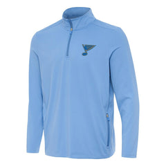 St. Louis Blues Antigua Perilous Quarter-Zip Sweatshirt - Blue | NHL online