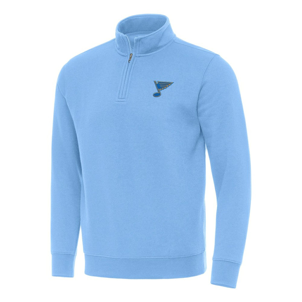 St. Louis Blues Antigua Victory Quarter-Zip Pullover Top - Blue | NHL Lifestyle