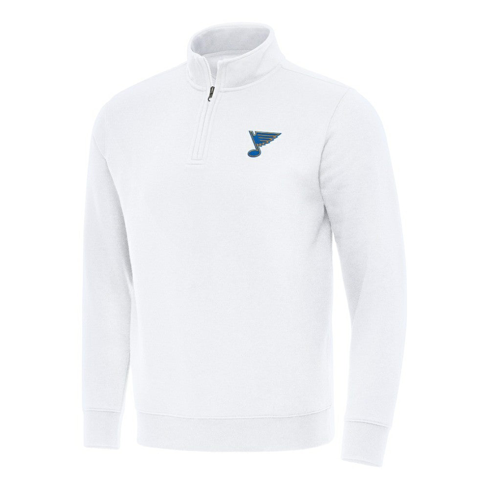 St. Louis Blues Antigua Victory Quarter-Zip Pullover Top - White | NHL online