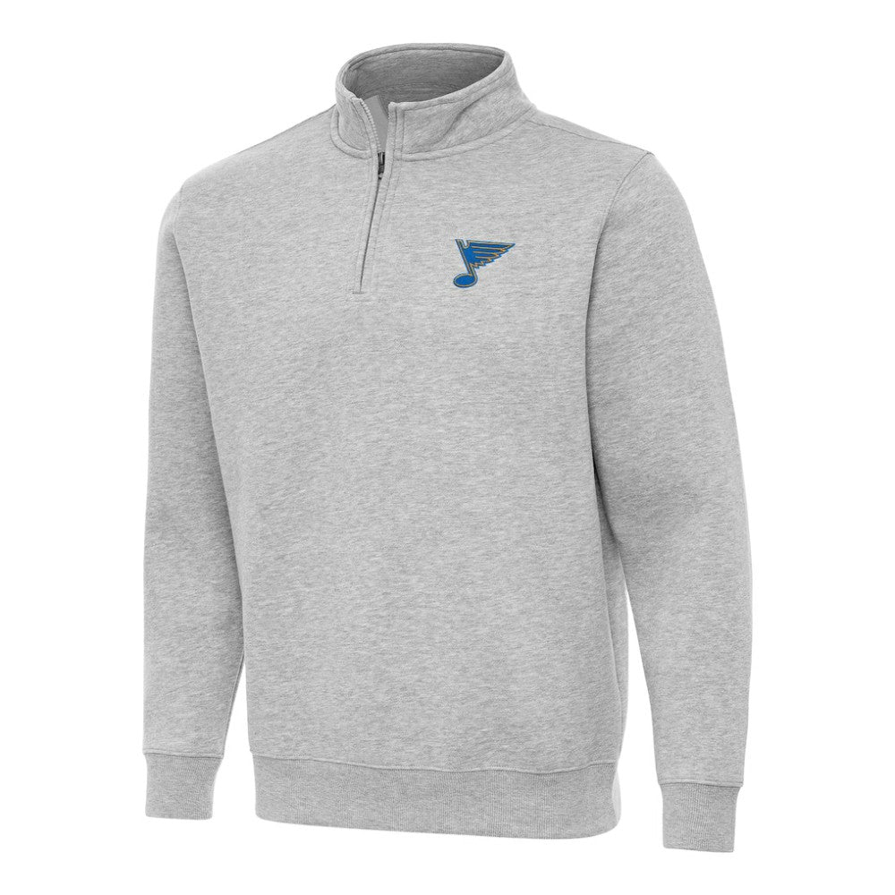 St. Louis Blues Antigua Victory Quarter-Zip Pullover Top - Heather Gray | NHL online