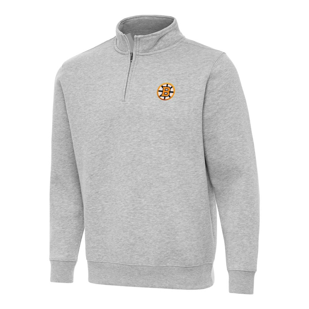 Boston Bruins Antigua Victory Quarter-Zip Pullover Top - Heather Gray | NHL online