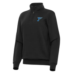 St. Louis Blues Antigua Women's Victory Quarter-Zip Pullover Top - Black | NHL sale