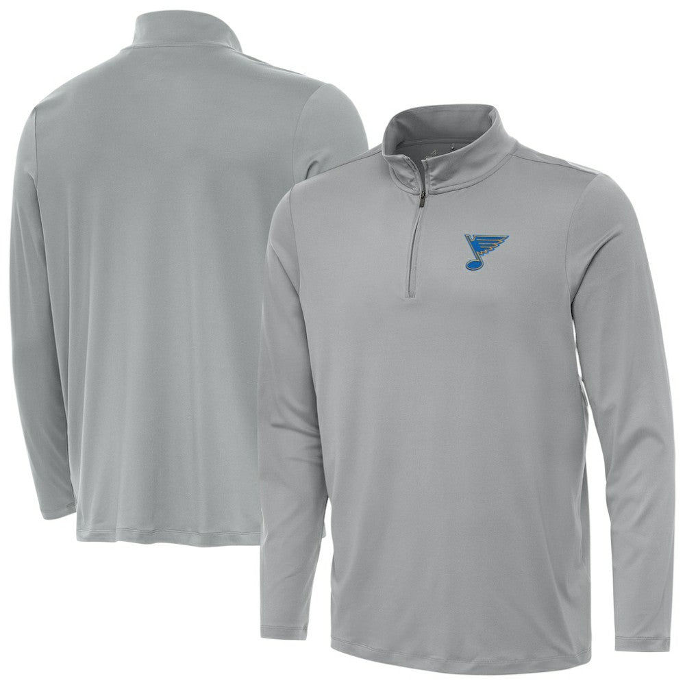 St. Louis Blues Antigua Reprocess Quarter-Zip Pullover - Gray | NHL Clearance