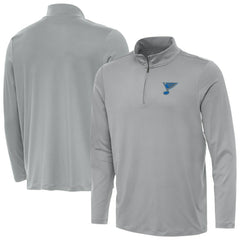 St. Louis Blues Antigua Reprocess Quarter-Zip Pullover - Gray | NHL Clearance